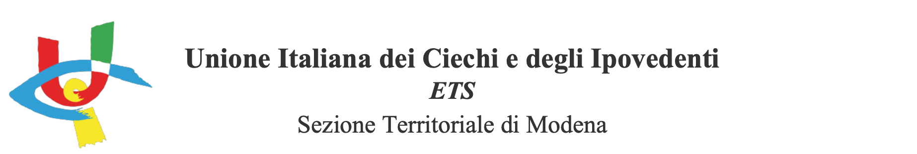 LOGO UICI Unione Italiana dei Ciechi e degli Ipovedenti ETS Sezione Territoriale di Modena